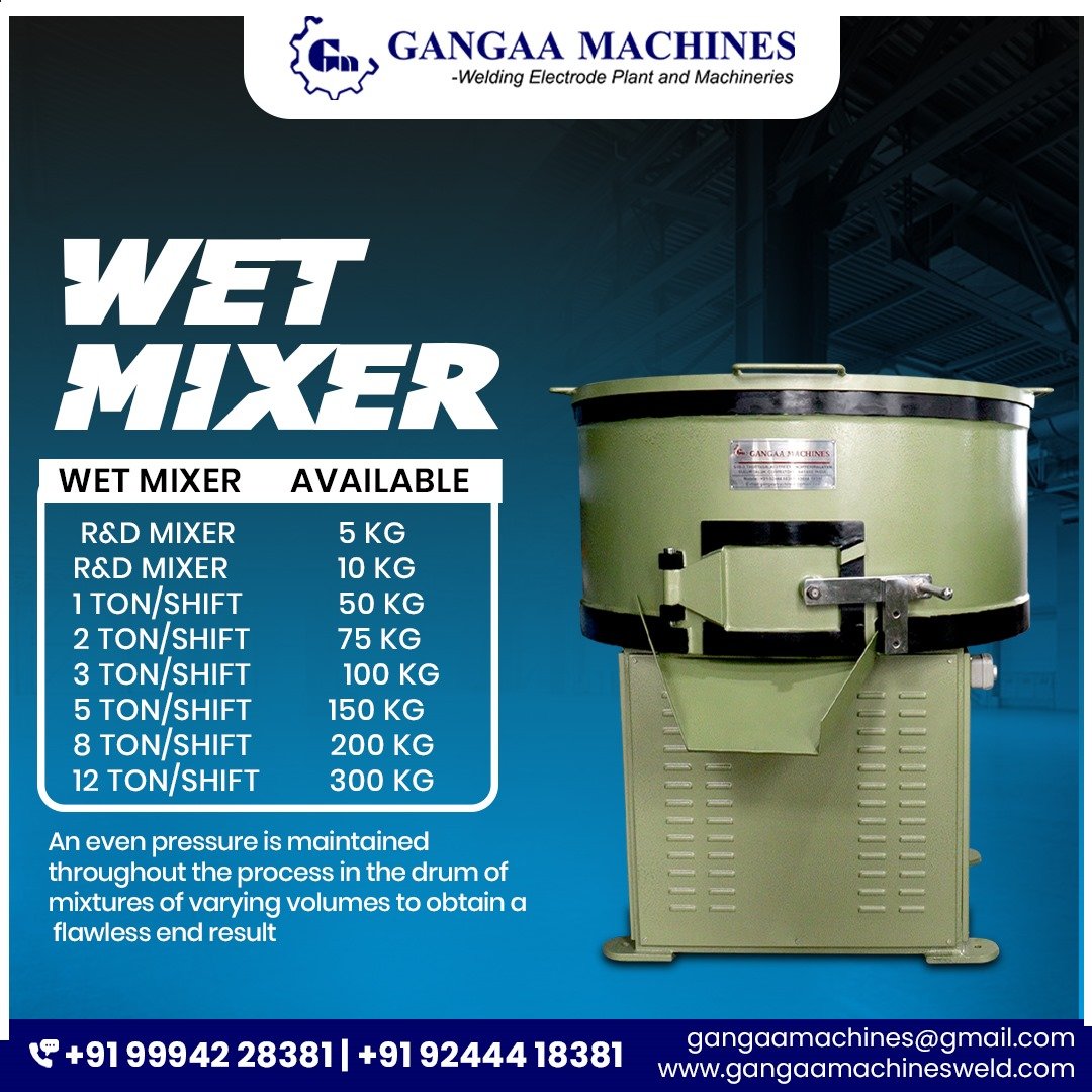 Welding Rod Flux Mixing Wet Mixer Machine Manufacturers in India