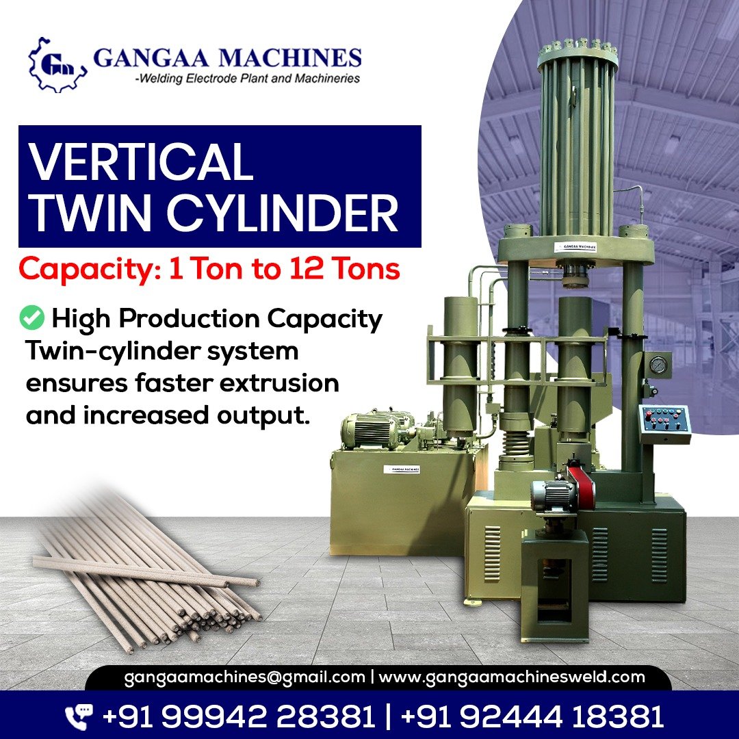 Welding Electrode Making Vertical Extruder Machine Manufacturers in India